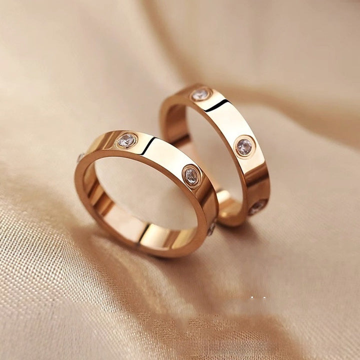 Titanium Steel Couple Ring