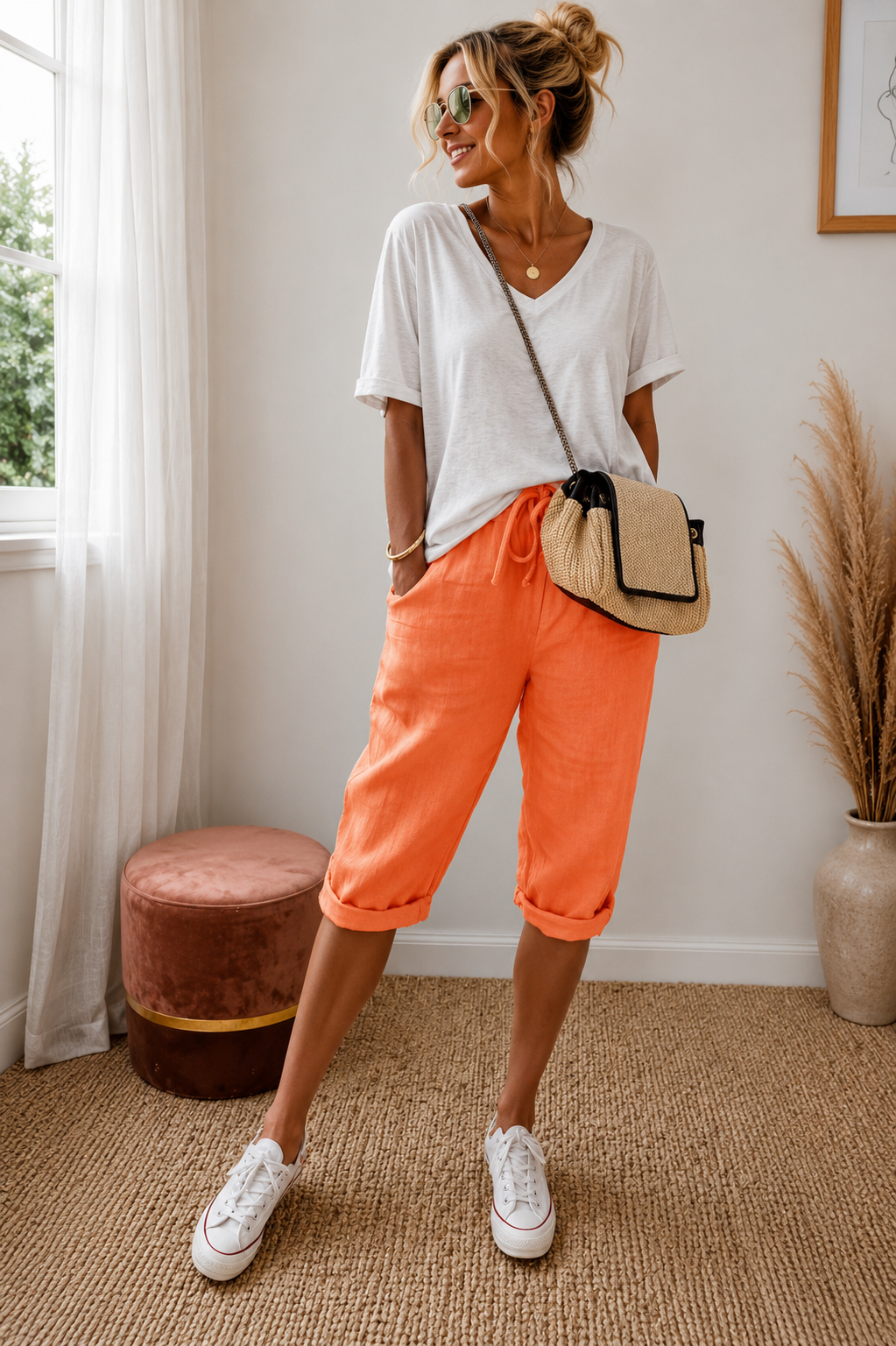 Janet | Linen Full Shorts