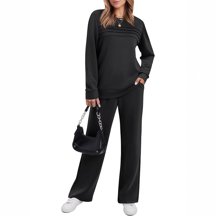 Crew Neck Top &amp; Drawstring Pants Set – Ultra-Soft, Breathable &amp; Effortlessly Stylish