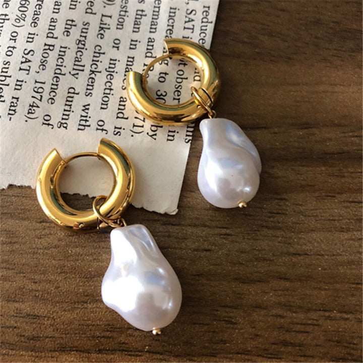Glossy Golden Ring Earrings