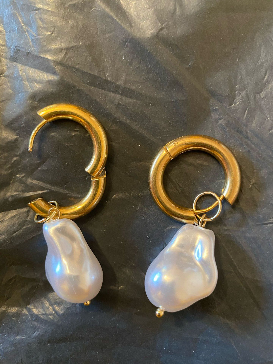 Glossy Golden Ring Earrings