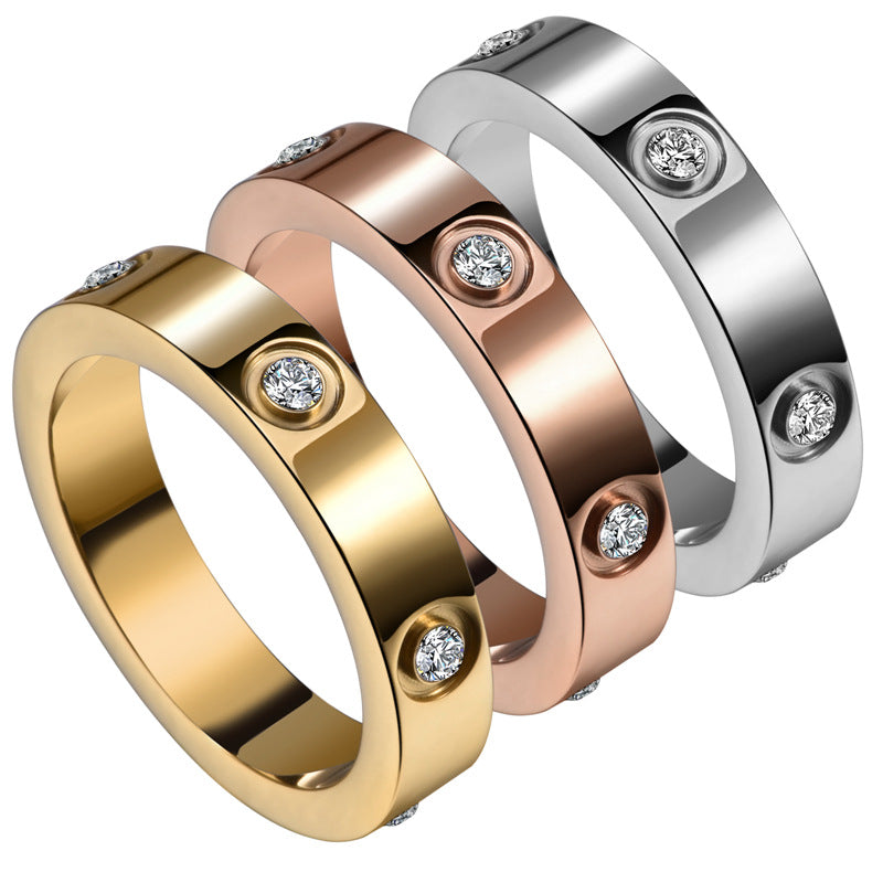 Titanium Steel Couple Ring