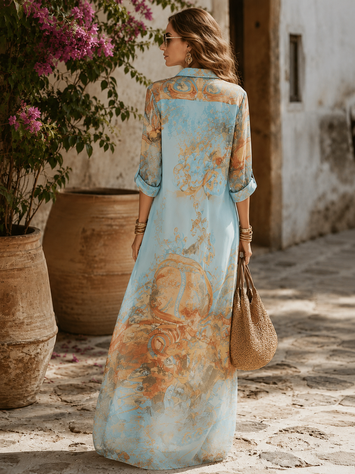 Baroque Elegant Flowing Summer Dress