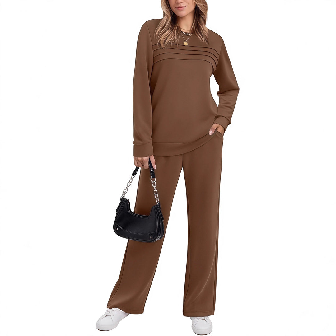 Crew Neck Top &amp; Drawstring Pants Set – Ultra-Soft, Breathable &amp; Effortlessly Stylish