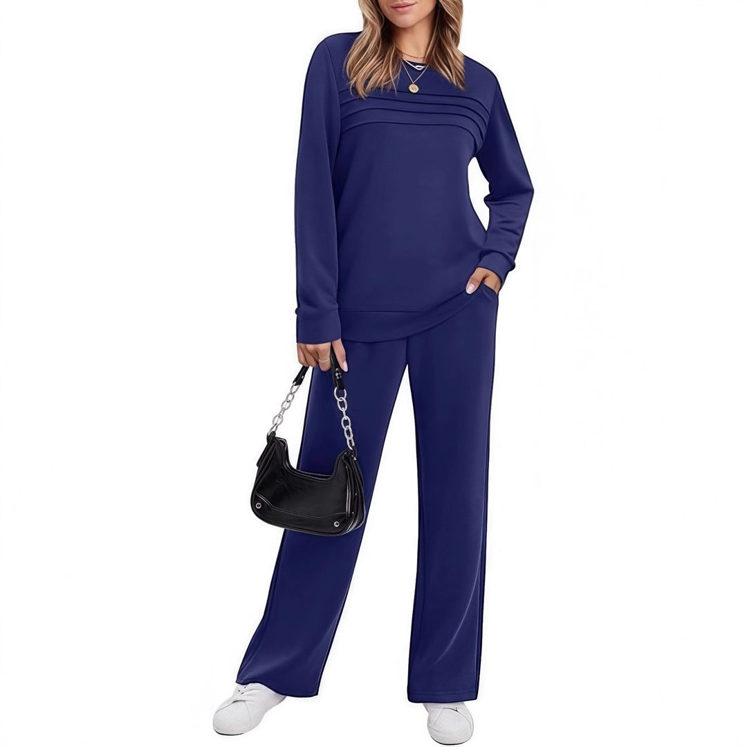 Crew Neck Top &amp; Drawstring Pants Set – Ultra-Soft, Breathable &amp; Effortlessly Stylish