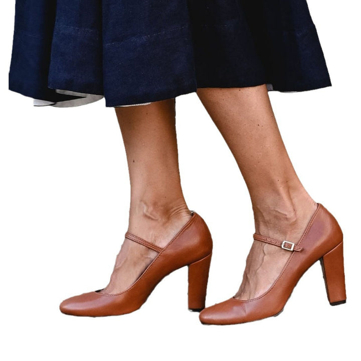 Verna | Leather Slingback Heels