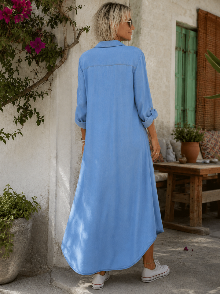 Delana | Denim Button Down Dress