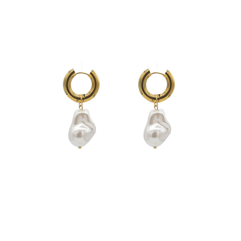 Glossy Golden Ring Earrings