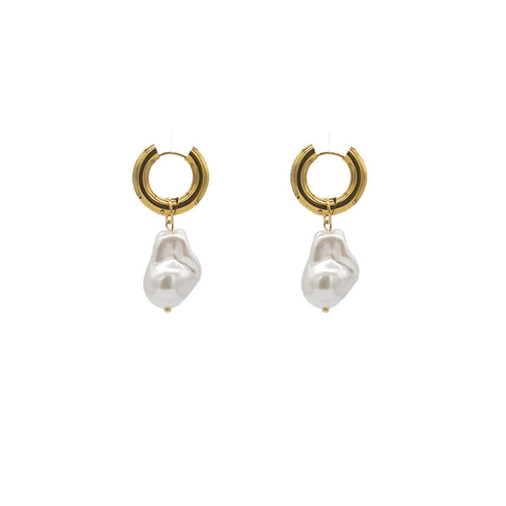 Glossy Golden Ring Earrings