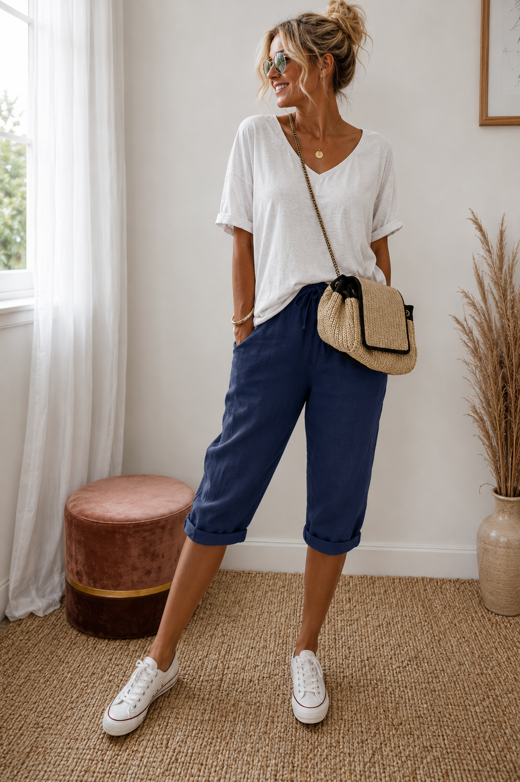 Janet | Linen Full Shorts