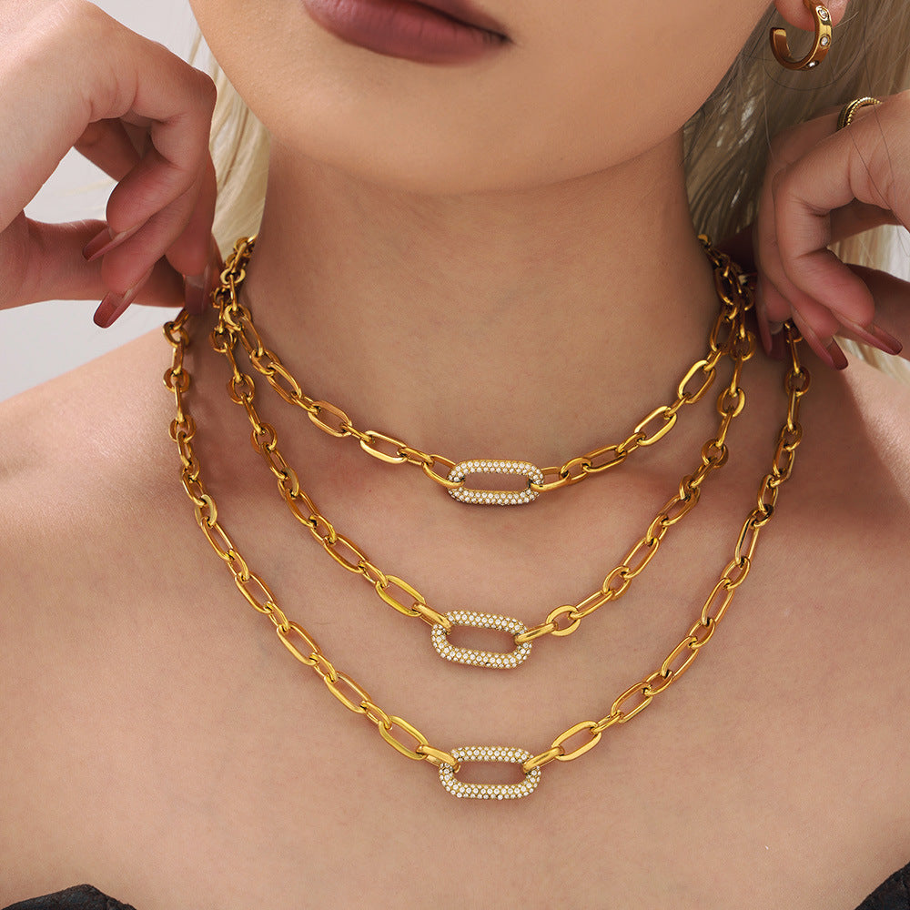 Titanium Steel Necklace And Bracelet