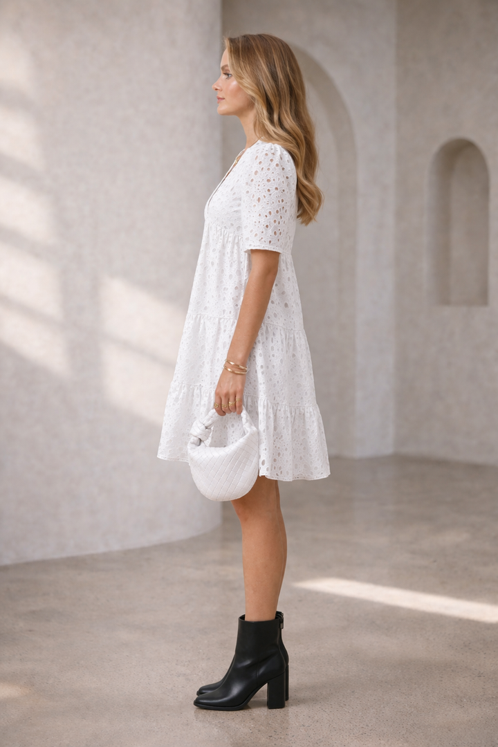 Isla | Broderie Mini Dress