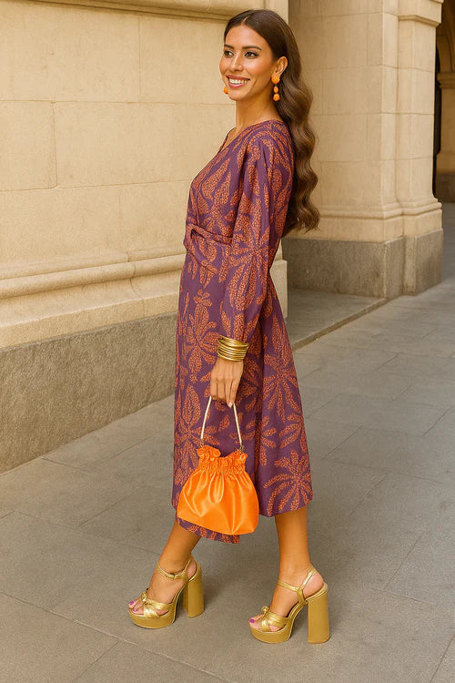 Victoria™ | Elegant Floral Midi Dress