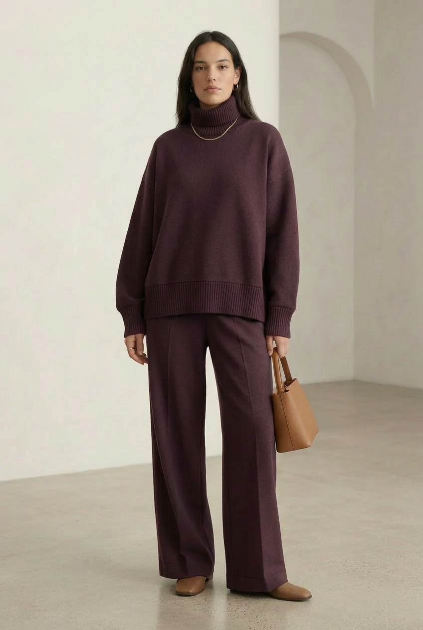 Elyza | High-Neck and Wide-Leg