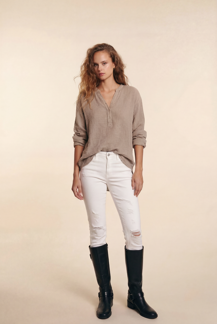 Ayla | Casual V-Neck Blouse