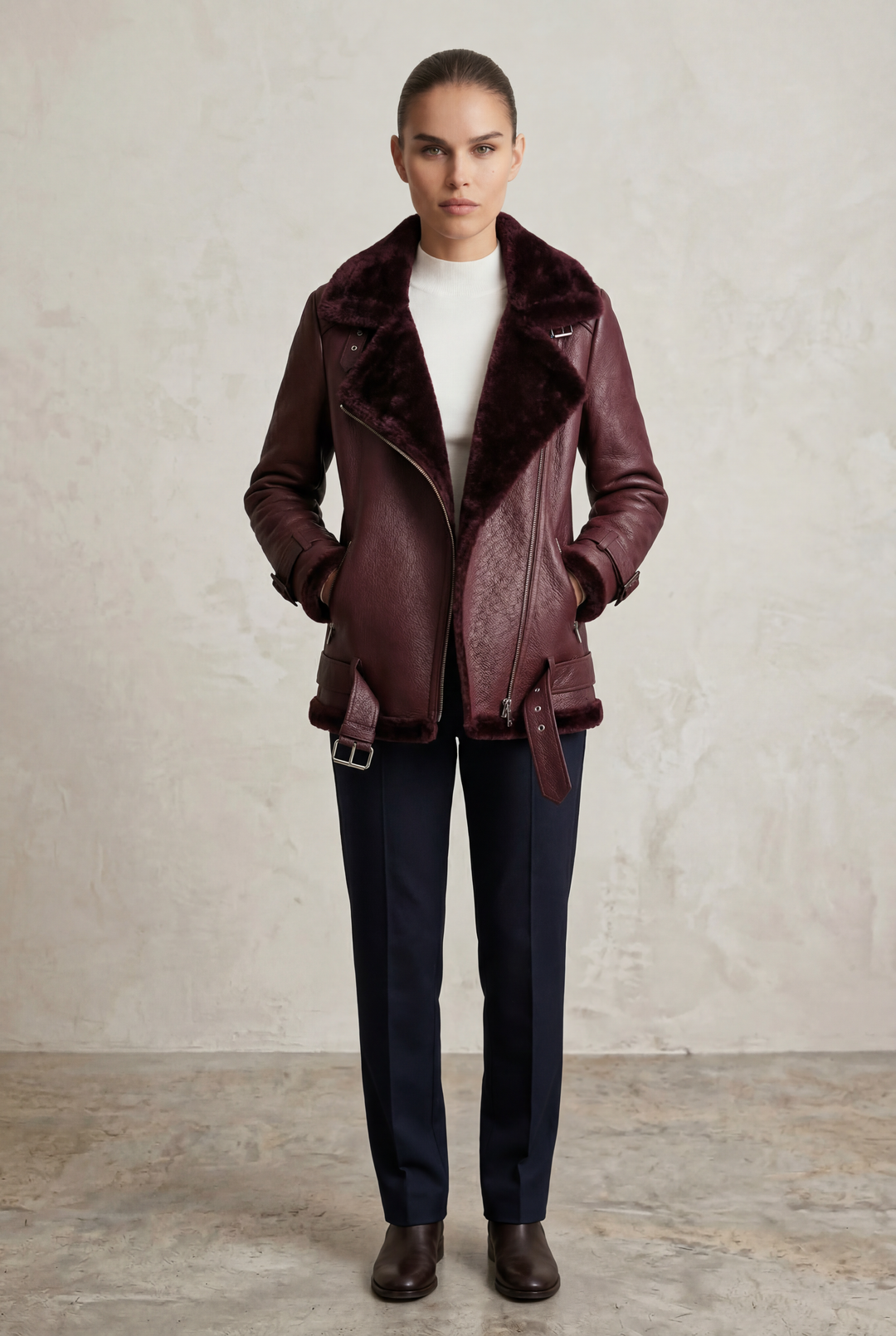 VERA | Shearling Biker Jacket
