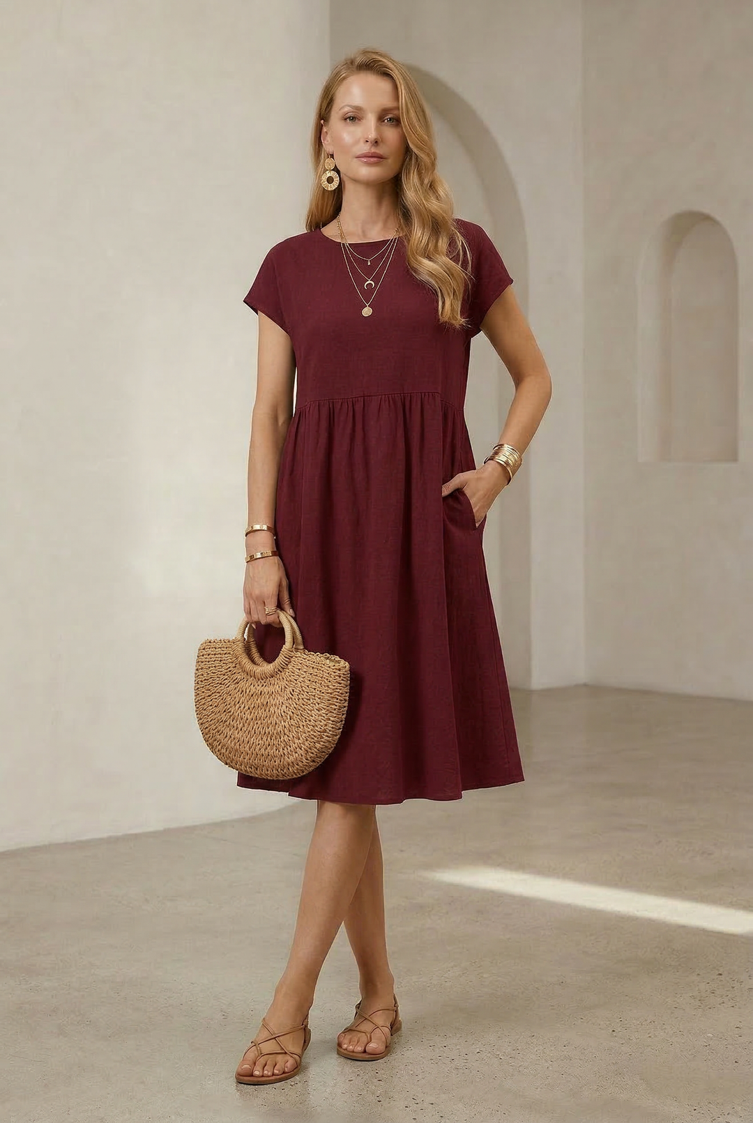 Celeste | Elegant Wrap Midi Dress