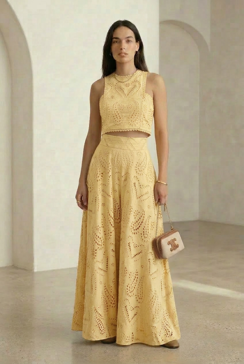 Larissa | Embroidered Maxi Skirt Set