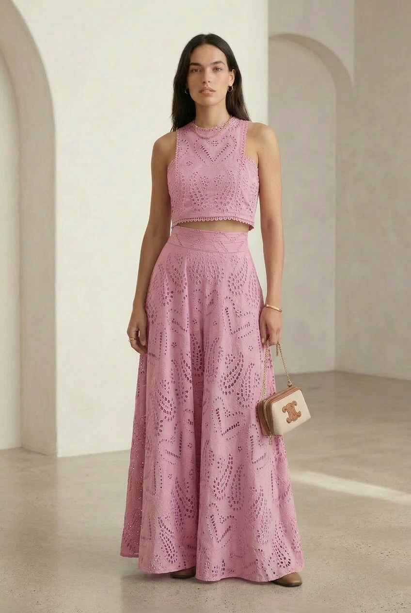 Larissa | Embroidered Maxi Skirt Set