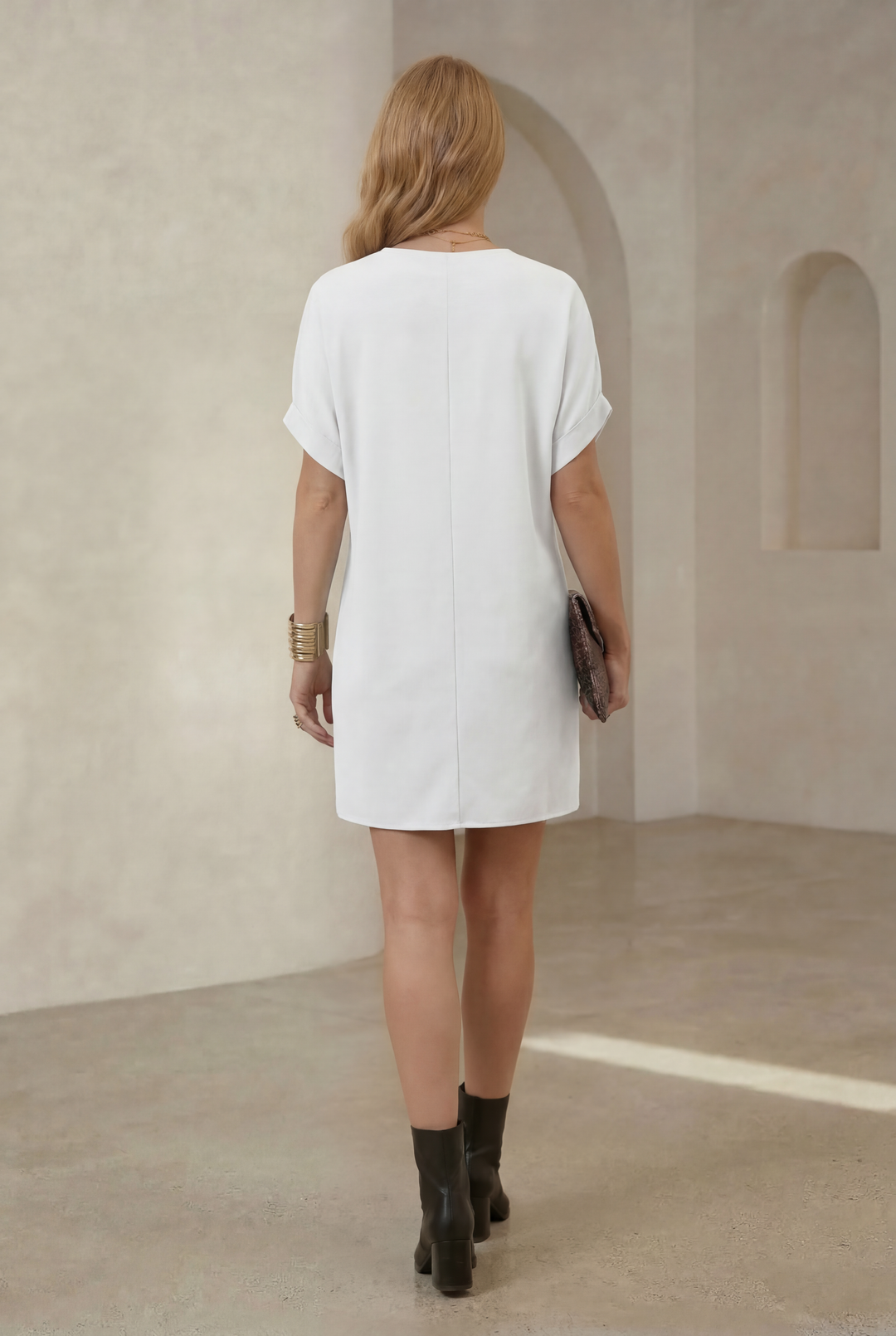 Amara | Classic V-Neck Mini Dress