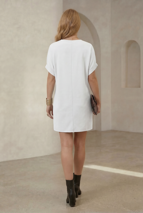 Amara | Classic V-Neck Mini Dress