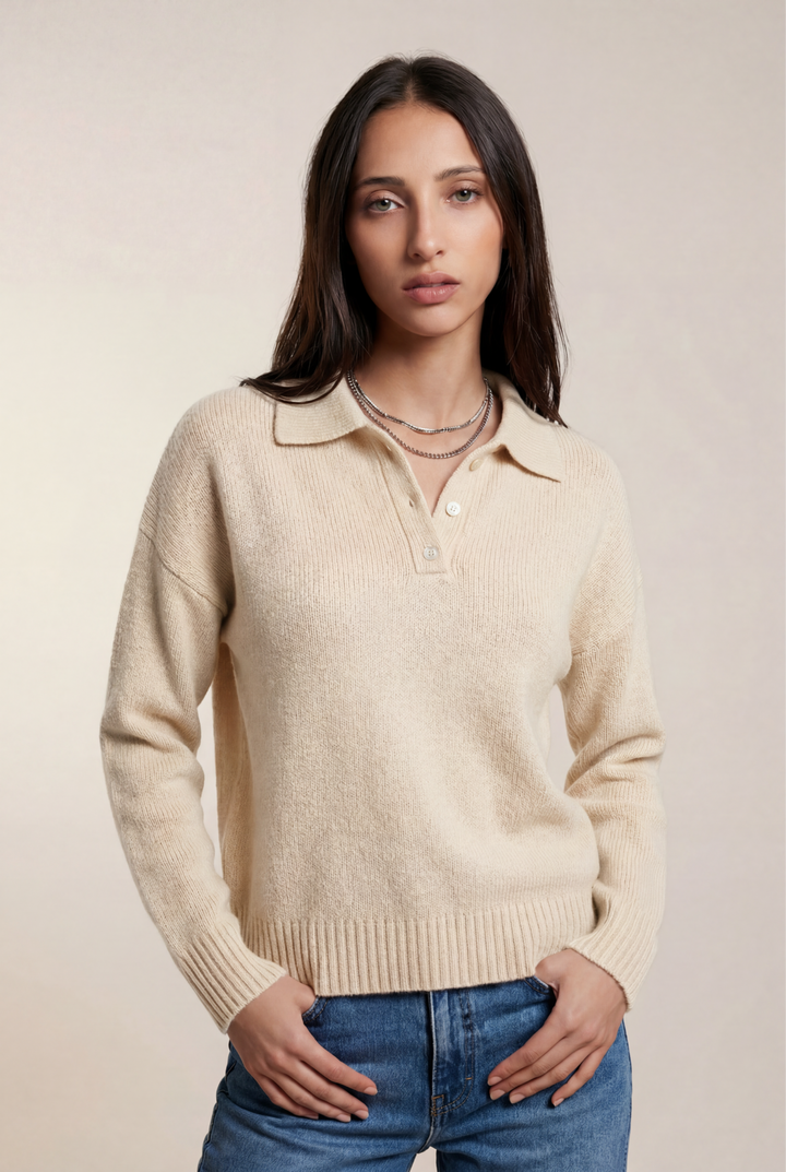 Isabel | Cozy Collared Knit Sweater