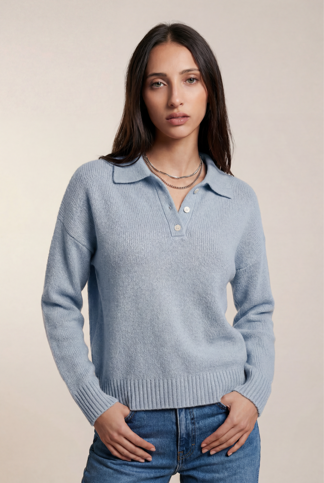 Isabel | Cozy Collared Knit Sweater