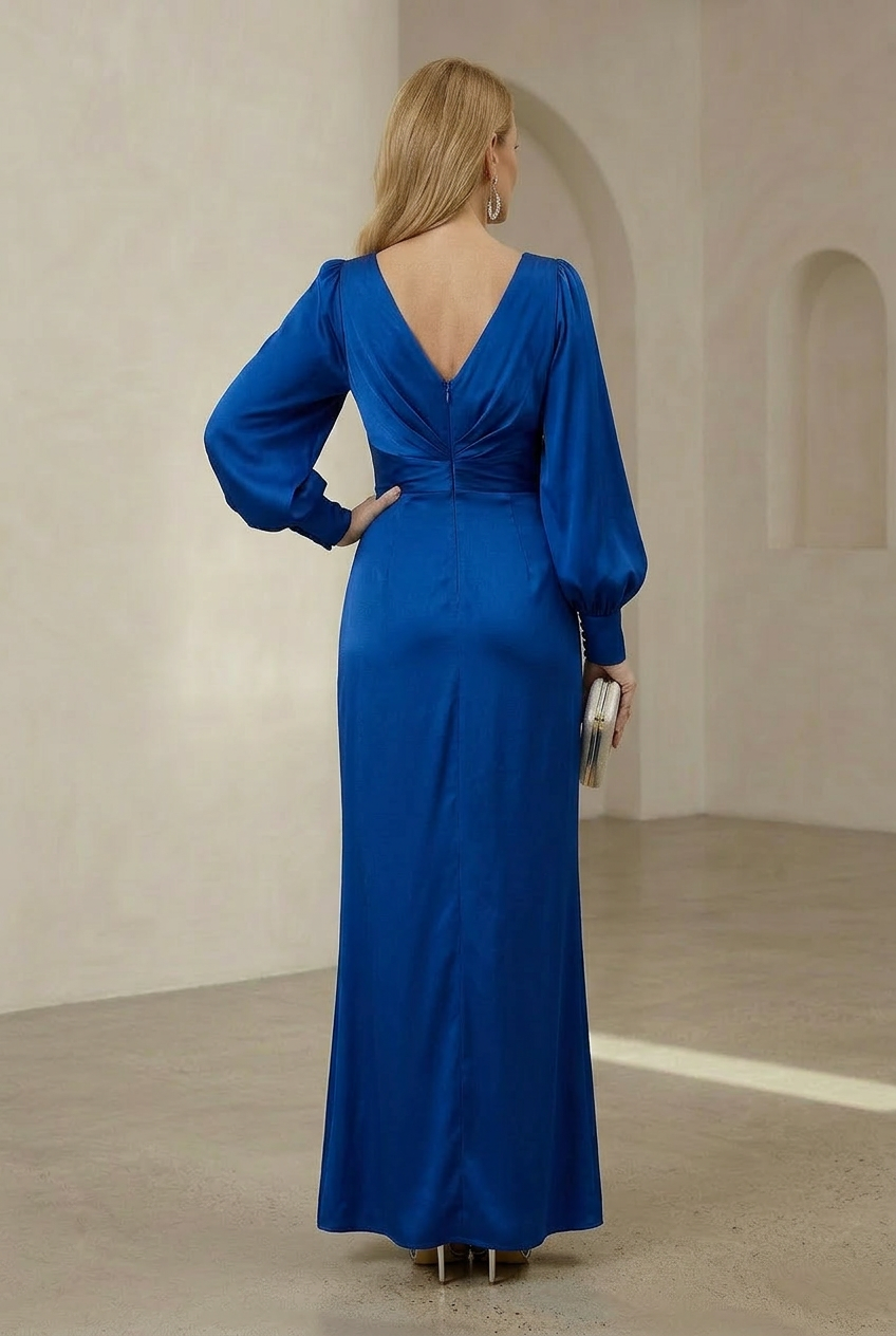 Liora | Elegant Draped Maxi Dress