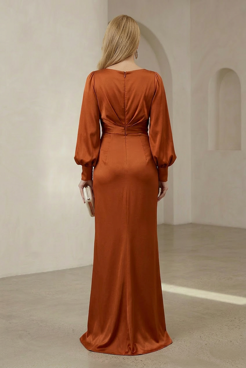 Liora | Elegant Draped Maxi Dress