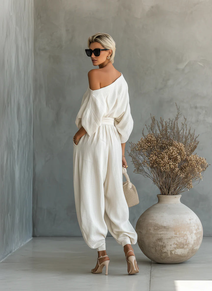 Trisha™ | Luxe Linen One-Shoulder Set