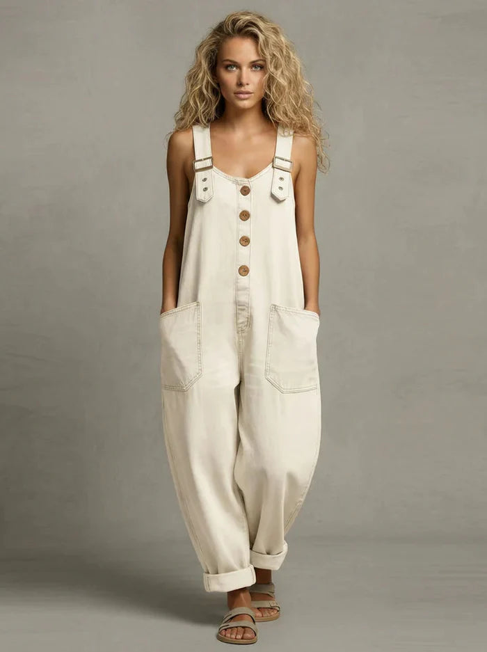 Lenna – Vintage Cotton Denim Jumpsuit
