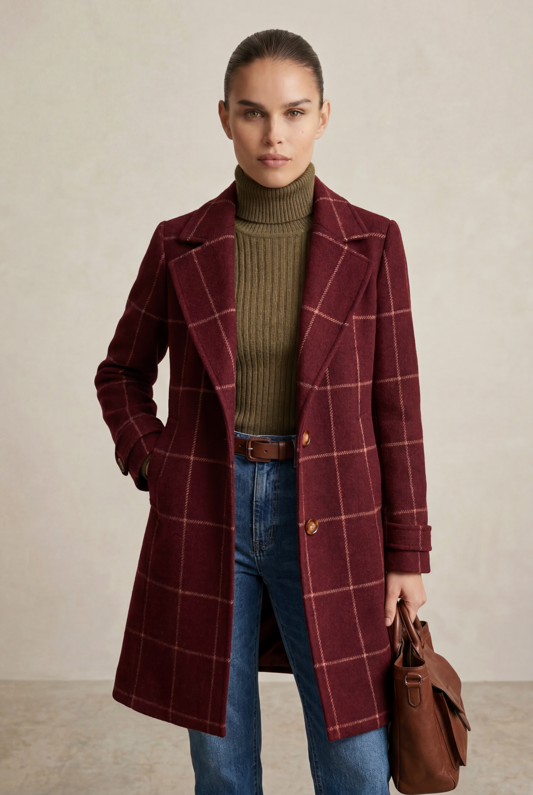 SIENNA | Checked Tailored Coat