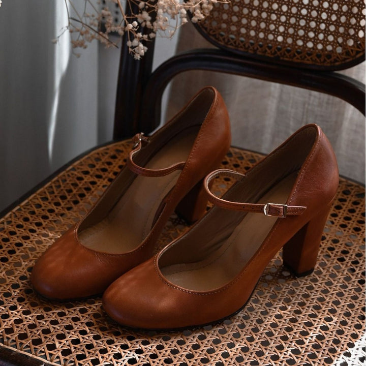 Verna | Leather Slingback Heels