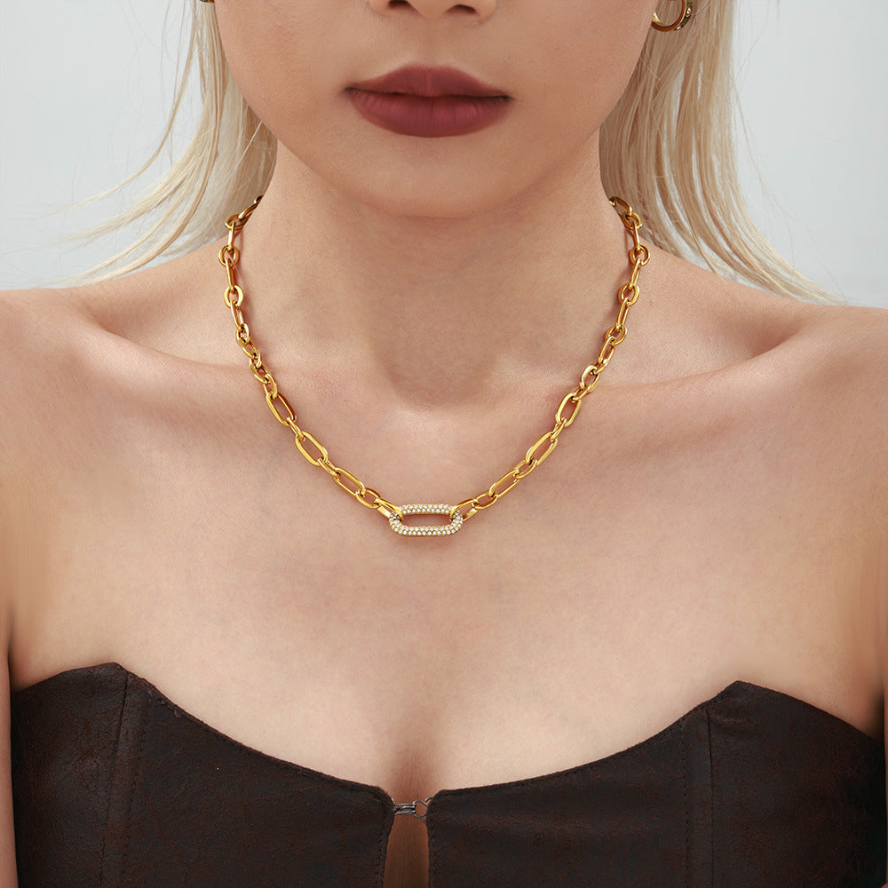 Titanium Steel Necklace And Bracelet