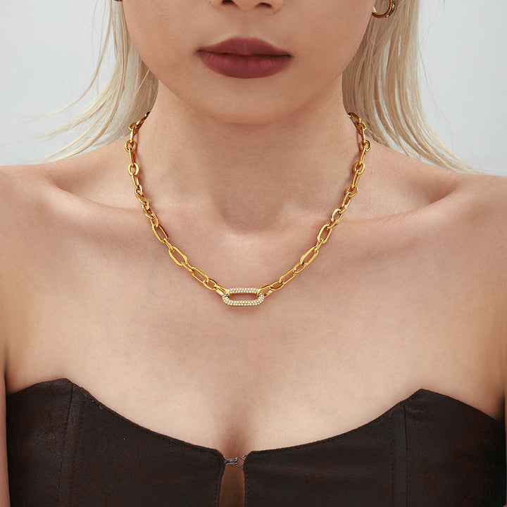 Titanium Steel Necklace And Bracelet