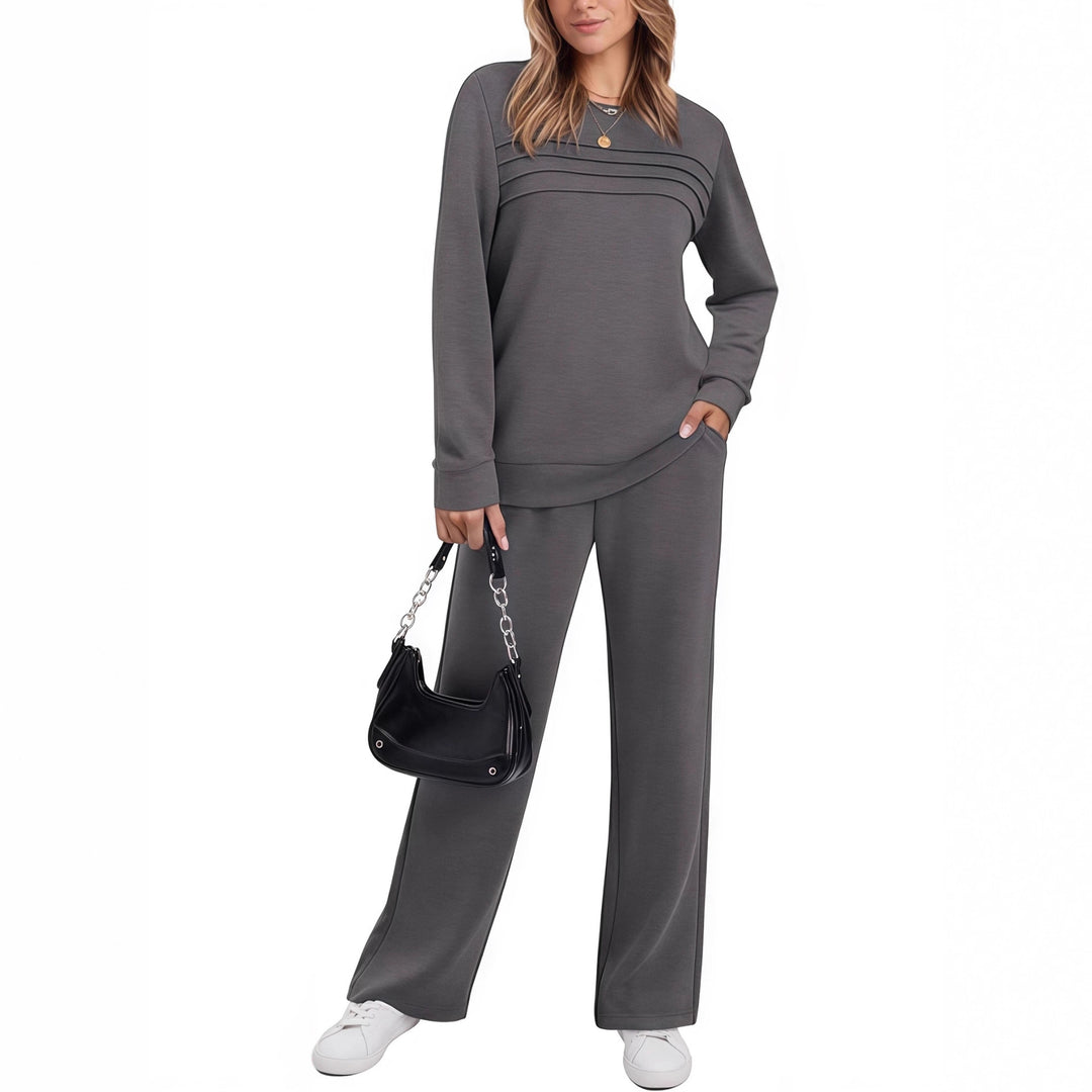 Crew Neck Top &amp; Drawstring Pants Set – Ultra-Soft, Breathable &amp; Effortlessly Stylish