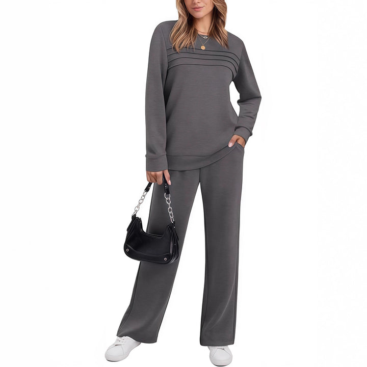 Crew Neck Top &amp; Drawstring Pants Set – Ultra-Soft, Breathable &amp; Effortlessly Stylish