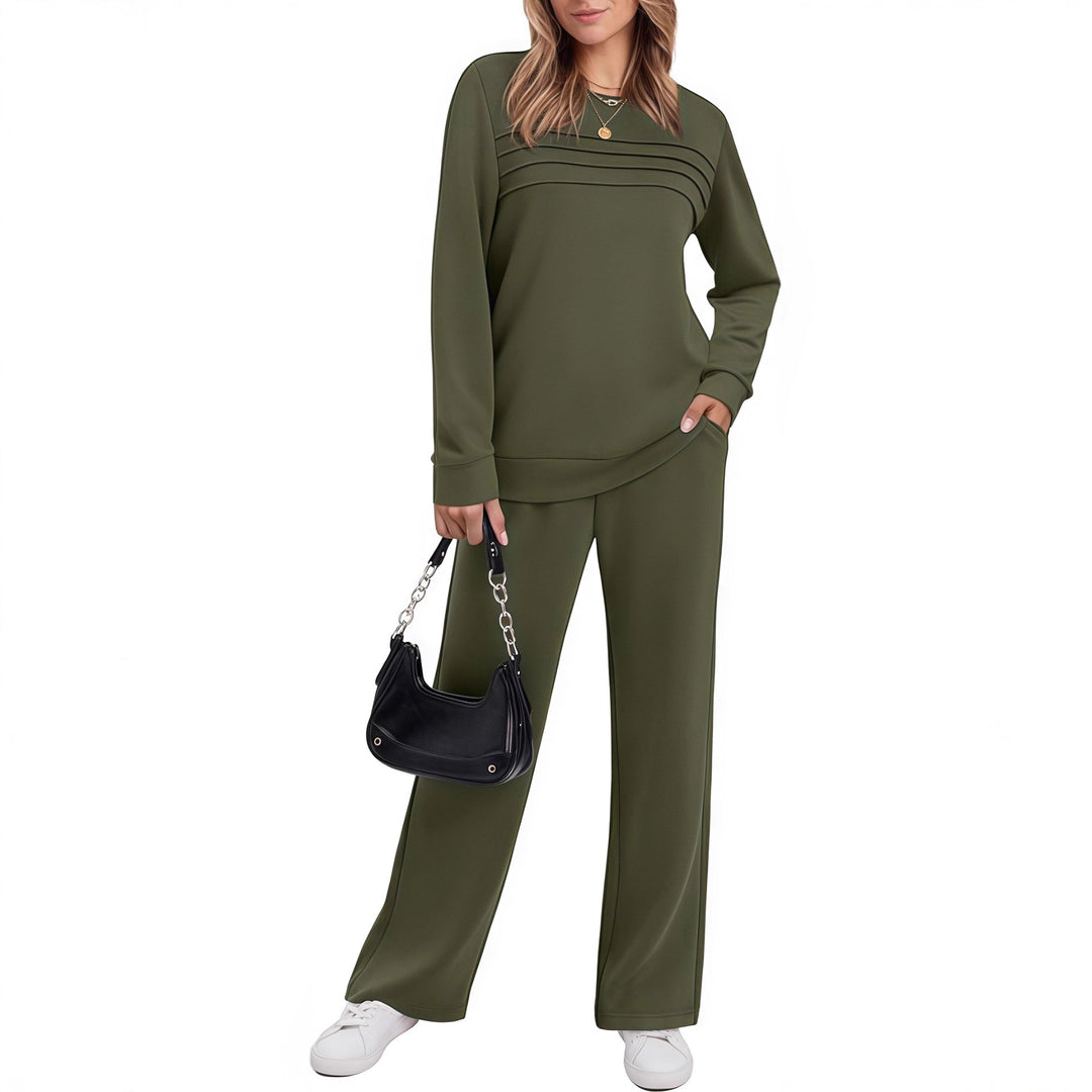 Crew Neck Top &amp; Drawstring Pants Set – Ultra-Soft, Breathable &amp; Effortlessly Stylish